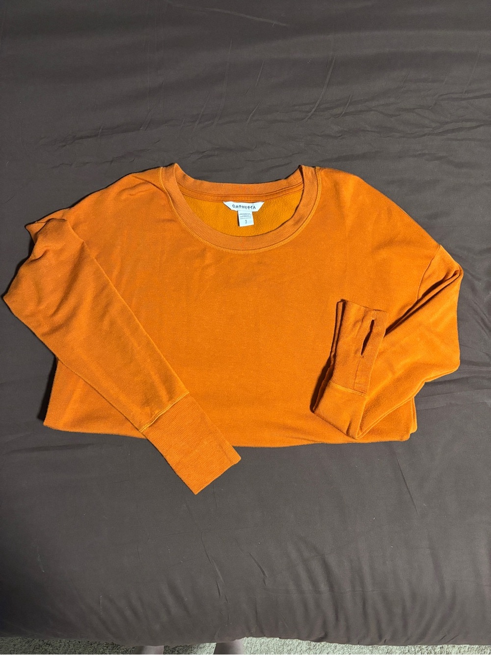 Athleta Bright Orange Crewneck Sweater